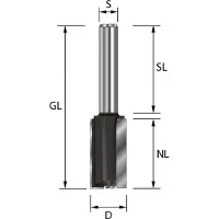 ENT Fraises à rainurer - Fraises pour percer dans le bois dur et tendre 10x30mm, HW