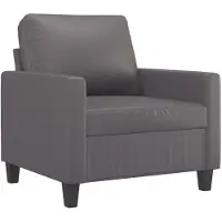 vidaXL Fauteuil gris 60 cm similicuir