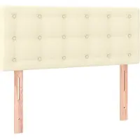vidaXL Tête de lit Crème 90x5x78/88 cm Similicuir