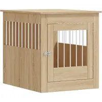 vidaXL Cage pour chien style meuble chêne Sonoma 64,5x80x71cm bois composite