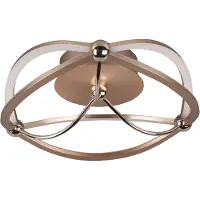 TRIO Plafonnier LED CHARIVARI 20 W, 3000 K, 2500 lm, métal doré, dimensions : 14 x 41 x 41 cm, IP20,
