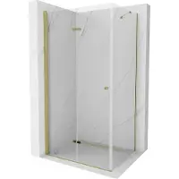 Mexen Lima Cabine de douche pliante 80 x 90 cm, Transparent, Or - 856-080-090-50-00