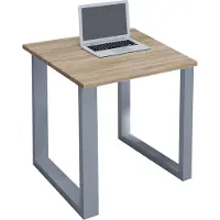 VCM Bureau en bois | H. 76 x W. 80 x T. 80 cm | Table d'ordinateur simple | pieds en métal de haute qualité | Table de travail | Mobilier de bureau - Lona U