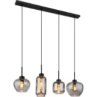 Globo Lighting Lampe à suspendre métal noir mat, 4x E27