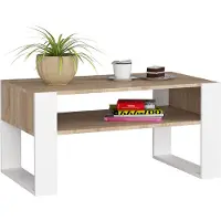 Akord Table Basse Domi Chêne Sonoma/Blanc 92X53X45