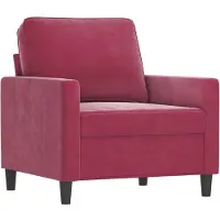 vidaXL Sessel Weinrot 60 cm Samt