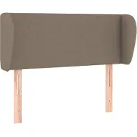vidaXL Tête de lit avec oreilles taupe 103x23x78/88 cm Tissu