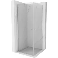 Mexen Pretoria Duo cabine de douche avec porte battante 100 x 100 cm, transparent, Chrome - 852-100-100-02-00