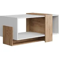 Vicco table basse Aven Chêne blanc/force de l'or 91.8x49cm, Model 54387