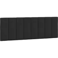 vidaXL Coussin de tête de lit "Hanko" noir 140 cm velours
