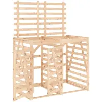 vidaXL Box pour poubelles pour 2 tonnes en pin massif