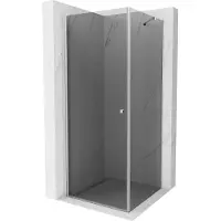Mexen Pretoria cabine de douche avec porte battante 100 x 100 cm, noir graphite, Chrome - 852-100-100-01-40