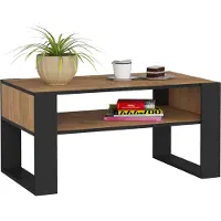 Akord Table Basse Domi Chêne/Noir 92X53X45