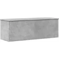 vidaXL Coffre gris béton 102x35x35 cm Bois composite
