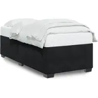 vidaXL Sommier sans matelas noir 100x200 cm velours