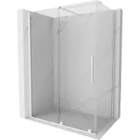 Mexen Velar Paroi de douche extensible 140 x 85 cm, transparent, blanc - 871-140-085-01-20