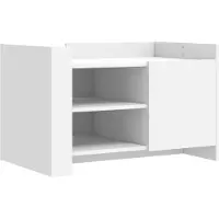 vidaXL Table basse blanche 80x50x50 cm bois composite