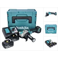 Makita DGA 521 RMX1J meuleuse d'angle sans fil 18 V 125 mm X-LOCK Brushless + 2x batterie 4.0 Ah + chargeur + Makpac