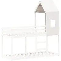 vidaXL Toit pour lit d'enfant blanc 60x99x139,5 cm Pin massif