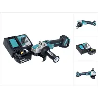 Makita DGA 521 RM1X1 Meuleuse d'angle sans fil 18 V 125 mm X-LOCK Brushless + 1x batterie 4,0 Ah + chargeur