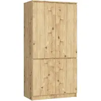 Akord Armoire 4 Portes Chêne Artisan 90X51X180