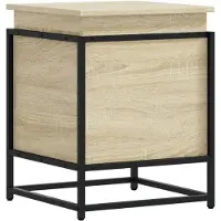 vidaXL Boîte de rangement avec couvercle Sonoma 40x40x51,5 cm Bois composite