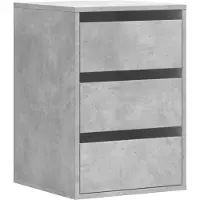 vidaXL Commode gris béton 40x41x58 cm Bois composite