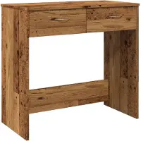 vidaXL Bureau aspect bois ancien 80x40x75 cm Bois composite