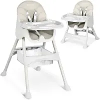 Ricokids Chaise d'allaitement avec table Milo gris