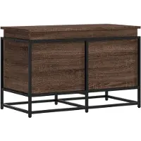 vidaXL Boîte de rangement avec couvercle imitation chêne 80x40x51,5 cm