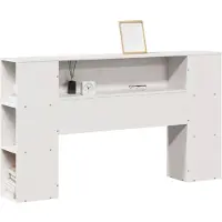 vidaXL Tête de lit avec espace de rangement Blanc 160 cm Pin massif