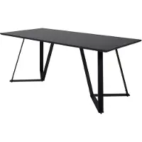 Venture Home Marina Marina Table à manger 90x180cm, noir.