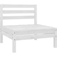vidaXL Canapés centraux de jardin 4 pcs. Blanc pin massif