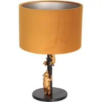 Steinhauer Lampe de table design Animaux avec du velours doré