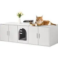 Vevor Meuble Cache Bac à Litière pour 2 Chats