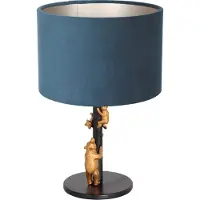 Steinhauer Lampe de table design Animaux avec du velours bleu