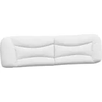 vidaXL Coussin de tête de lit "Hvar" blanc 200 cm similicuir
