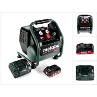 Metabo Power 160-5 18 LTX BL OF compresseur sans fil 18 V 8,0 bar sans brosse + 1x accu LiHD 4,0 Ah + chargeur