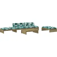 vidaXL Ensemble salon de jardin 5 pièces avec coussins Bois de pin imprégné