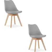 Leobert Chaises Valora MARK grises x2 | Lot de 2 chaises grises au style polyvalent