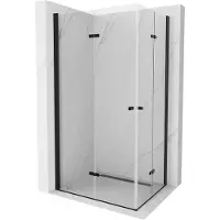 Mexen Lima Duo Cabine de douche pliante 90 x 80 cm, Transparent, Noir - 856-090-080-70-00-02