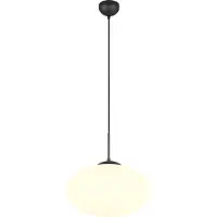 TRIO Suspension FOMENTO noir et blanc 1xE27x15W en verre, dimensions : 150x40x40 cm, IP20,