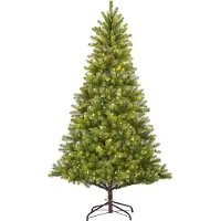 Black Box Trees Nagoya Artificial Christmas Tree with Warm White LED Lights - H180 x Ø108 cm - Vert