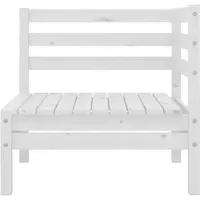 vidaXL Canapé d'angle de jardin blanc pin massif