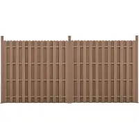 Neu.holz Clôture de jardin WPC Clôture à lamelles brise-vue 376x185cm brun []
