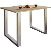VCM Table à manger en bois premium | H. 76 x L. 80 x D. 50 cm | Table à manger de cuisine Xona U