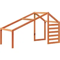vidaXL Toit pour lit d'enfant brun cireux 198x87x113 cm Pin massif