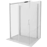 Mexen Cabine de douche trois côtés Omega, coulissante 130 x 90 cm, transparente, chromée - 825-130-090-01-00-3S