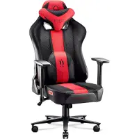 Diablo Chairs X-Player Gaming Chair Office Chair Fabric 3D Armrests Ergonomic Design Neck/Lumbar Cushion Crimson-Anthracite Normal L