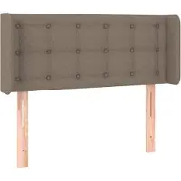 vidaXL Tête de lit avec oreilles Taupe 83x16x78/88 cm Tissu